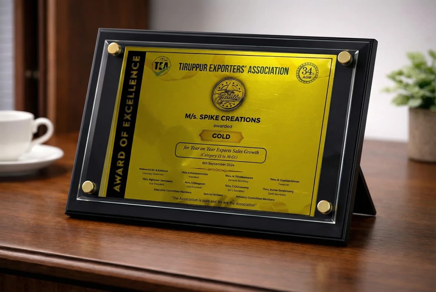 Gold Award for Year-on-Year Export Sales Growth